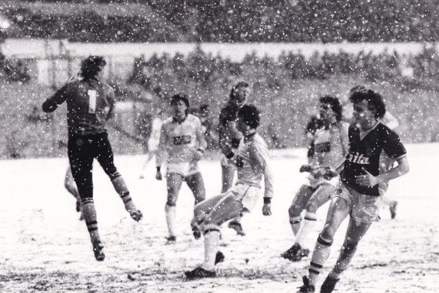 The season was punctuated with a charity match against Aston Villa at Elland Road in snowy conditions in aid of the Ethiopian Famine Appeal. Just 1,781 spectators watch the game in January 1985.