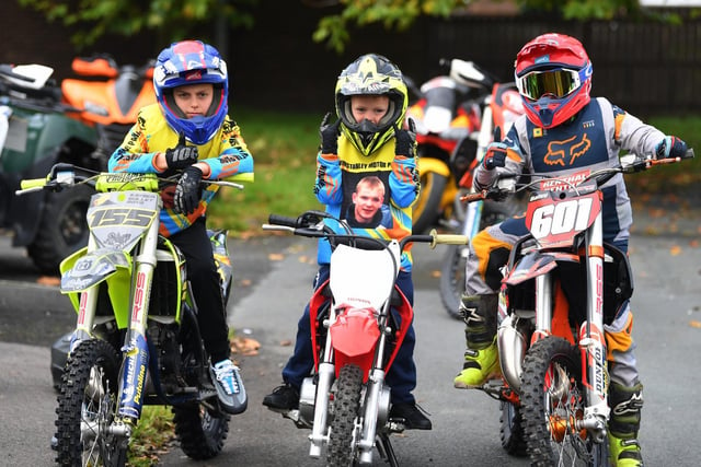 Young riders at the funeral
