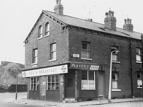 A bed and breakfast and a cafe on Whitehall Road in September 1971.