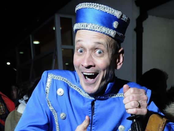 Steve as Buttons in a Blackpool panto
