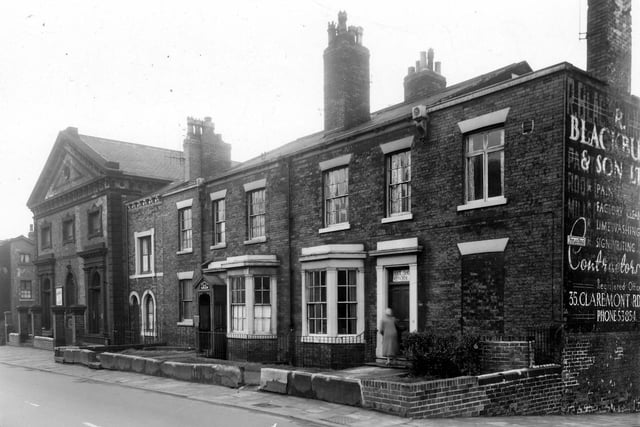 October 1959. To the left, at the corner with Olive Grove is the former Burley Lawn Methodist Chapel. It was being used as a print works by Walter Gardham Ltd, a notice on the door reads 'Rathmell and Oxley, Photolitho Ltd'.