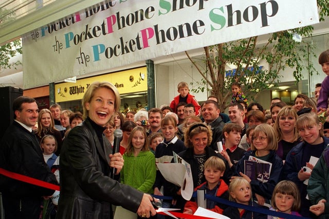 Ulrika Jonsson was in Leeds to open the Pocketphone shop at the White Rose Centre.
