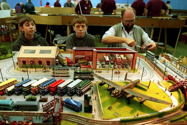 One of several displays at the Model Railway Society show held at Armley Leisure Centre.