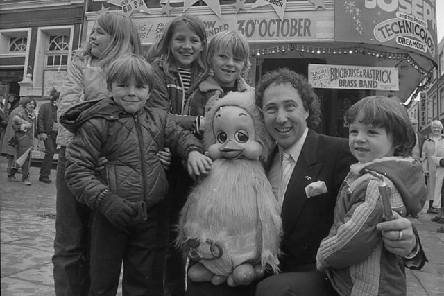 Ventriloquist Keith Harris and his popular little bird, Orville, are looking forward to getting their teeth into their latest seaside challenge when they bring their highly successful variety show to Blackpool's Grand Theatre. Keith and Orville are pictured above with some of their fans
