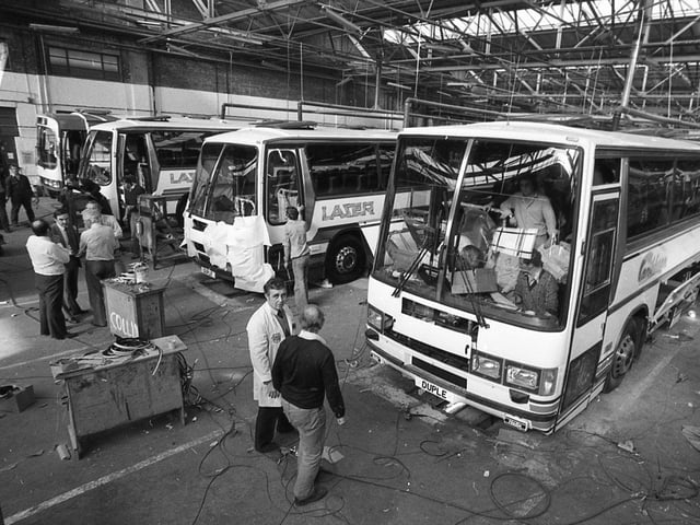 Blackpool coach builders Duple won a race against time to unveil two new designs for Birmingham Motor Show. Staff at the Vicarage Road plant had been working round the clock to prepare the futuristic coach bodies for the show - and completed them just in time. The bodies are the first completely new designs from the Lancashire firm for several years