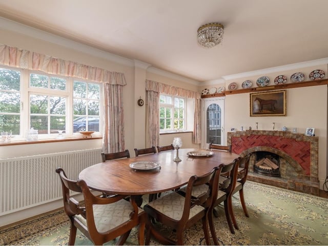 Imagine dining in front of a roaring fire