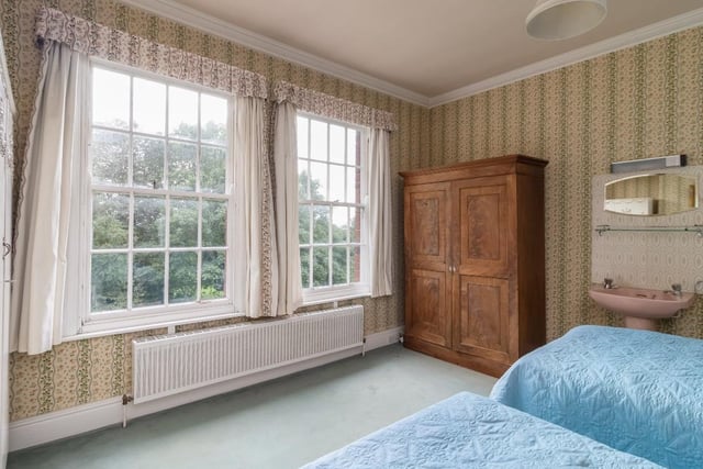 Large windows in the bedroom