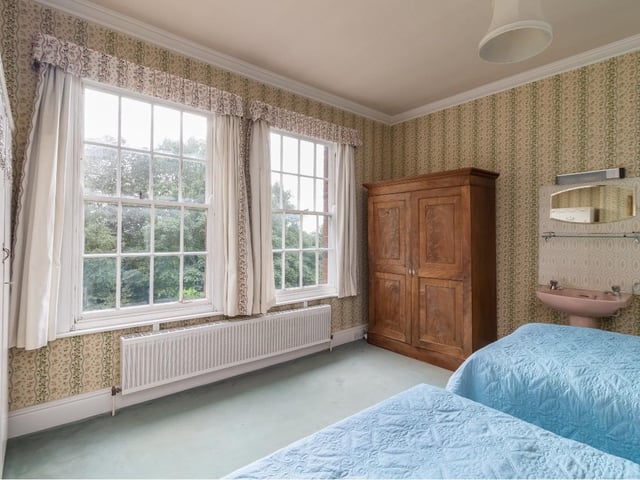 Large windows in the bedroom