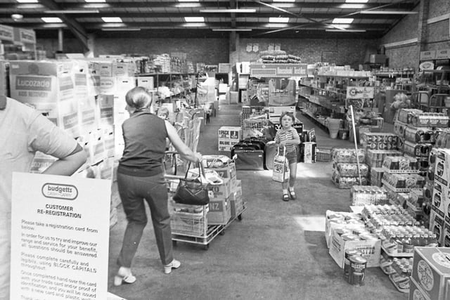 Inside the cash and carry at Hindley in 1972