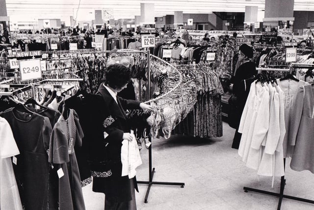 Bargains galore were to be found as shoppers browsed the racks of fashionware in February 1973.