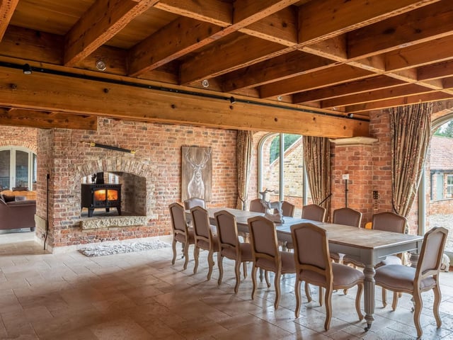 The dining room provides a great entertaining space