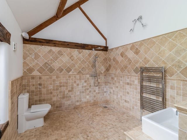 Luxuriously decorated shower room