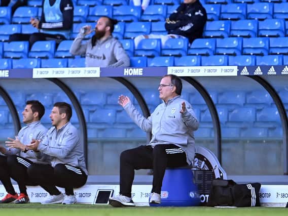 Marcelo Bielsa's Whites return to action following the October international break with Monday night's clash against Wolves at Elland Road. Photo by Laurence Griffiths/Getty Images.