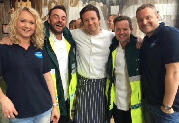 The popular duo filmed an undercover prank on Jamie Oliver at his Harrogate restaurant for Saturday Night Takeaway in 2017...