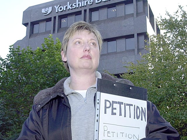 This is Anna Withers who has campaigning to save the Armlye branch of Yorkshire Bank.