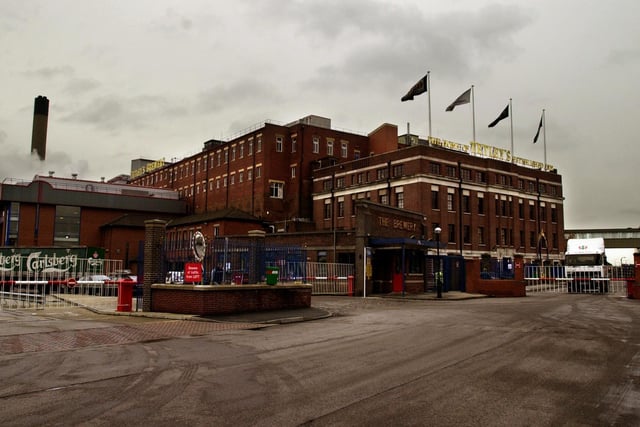 Tetley's Brewery without its famous 'Huntsman' logo.