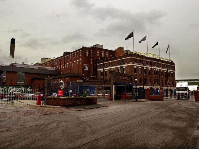 Tetley's Brewery without its famous 'Huntsman' logo.