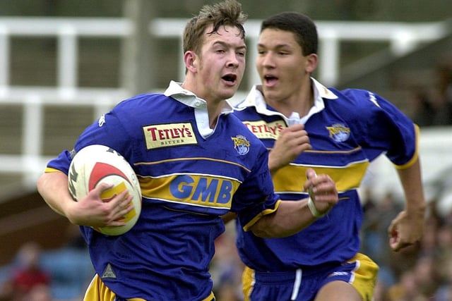 Leeds Rhinos man of the match Danny McGuire scores a try against the Wakefield Trinity Wildcats during the Academy Championship Grand Final at Headingley.