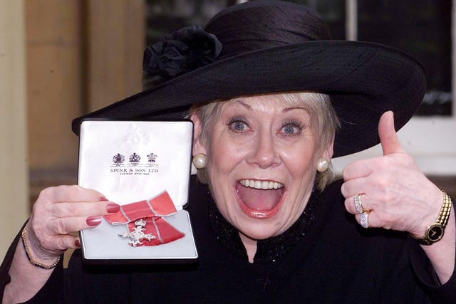 Leeds's own Coronation Street star Liz Dawn was Buckingham Palace after she received an MBE.
