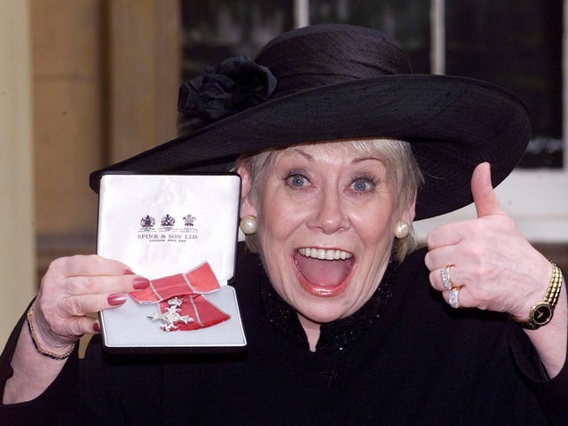 Leeds's own Coronation Street star Liz Dawn was Buckingham Palace after she received an MBE.