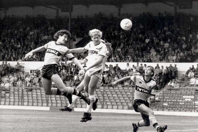 Ian Baird puts Leeds United 2-0 up against Hull City in September 1986.