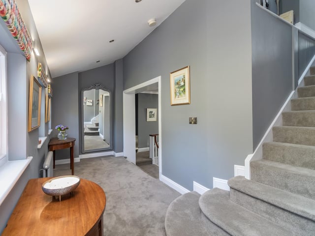 The large first floor hallway
