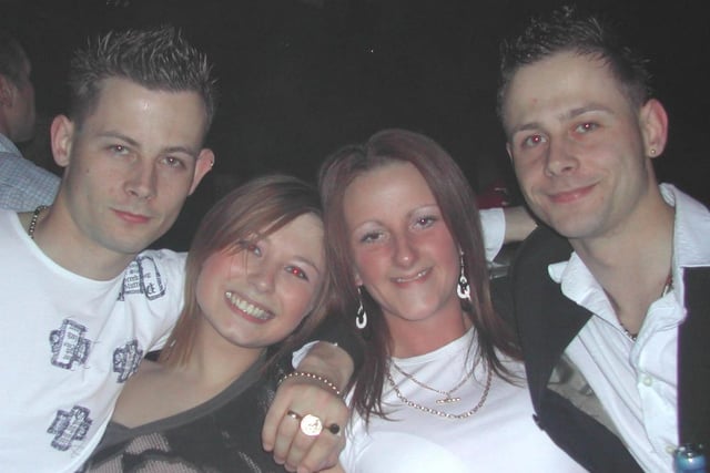 Mark, Tracy, Donna and Craig having a night out in Ikon in 2004.