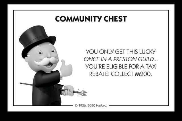 Here's an example of one of the Community Chest cards