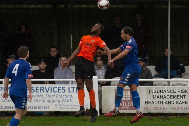 Brighouse Town 2-0 Pontefract. Photo: Bruce Fitzgerald