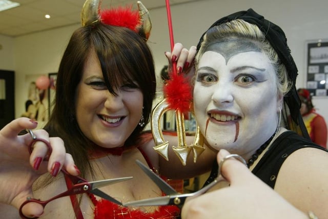 Staff of Hair Cuttery, Market Street, Halifax, pictured in their Halloween costumes back in 2005.