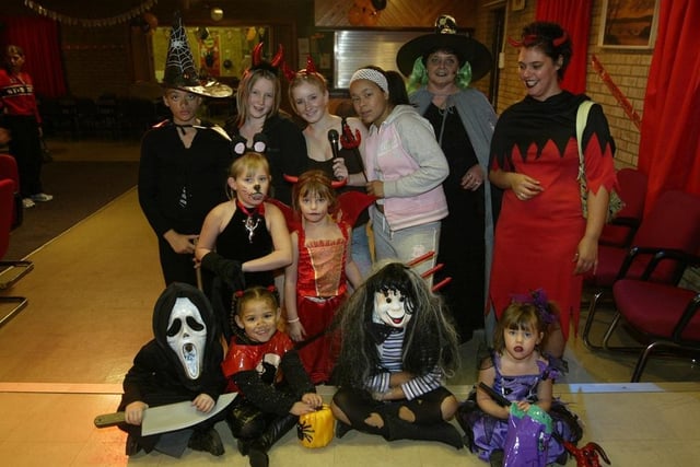Some of the people who attended the Halloween karaoke at Field Lane Community Centre back in 2005.