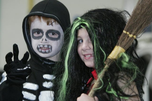 Fancy dress winners at the Elland pool Halloween swim in 2005. They are, Christopher Coates, 6, winner, left, and Emily Wilson, 8, runner-up, right.