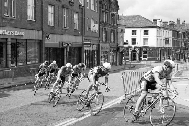Wigan town centre cycle race in 1993