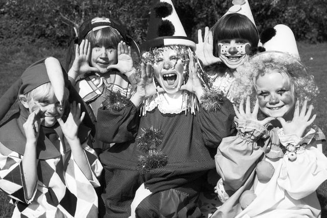 Ince Brownies enjoy a day dressing up as circus clowns in 1993