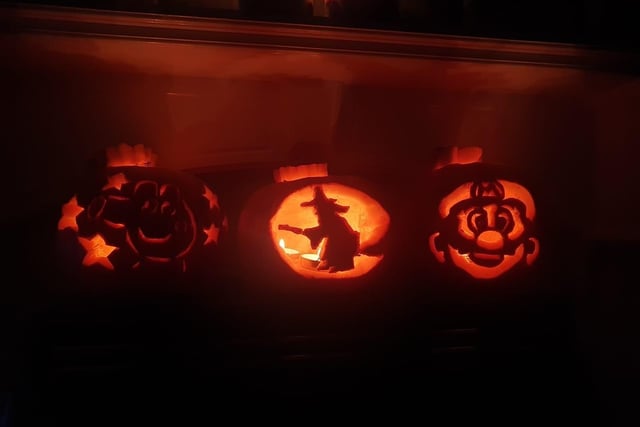 Peppa Pig, a witch and Super Mario pumpkins by Kate Musgrove