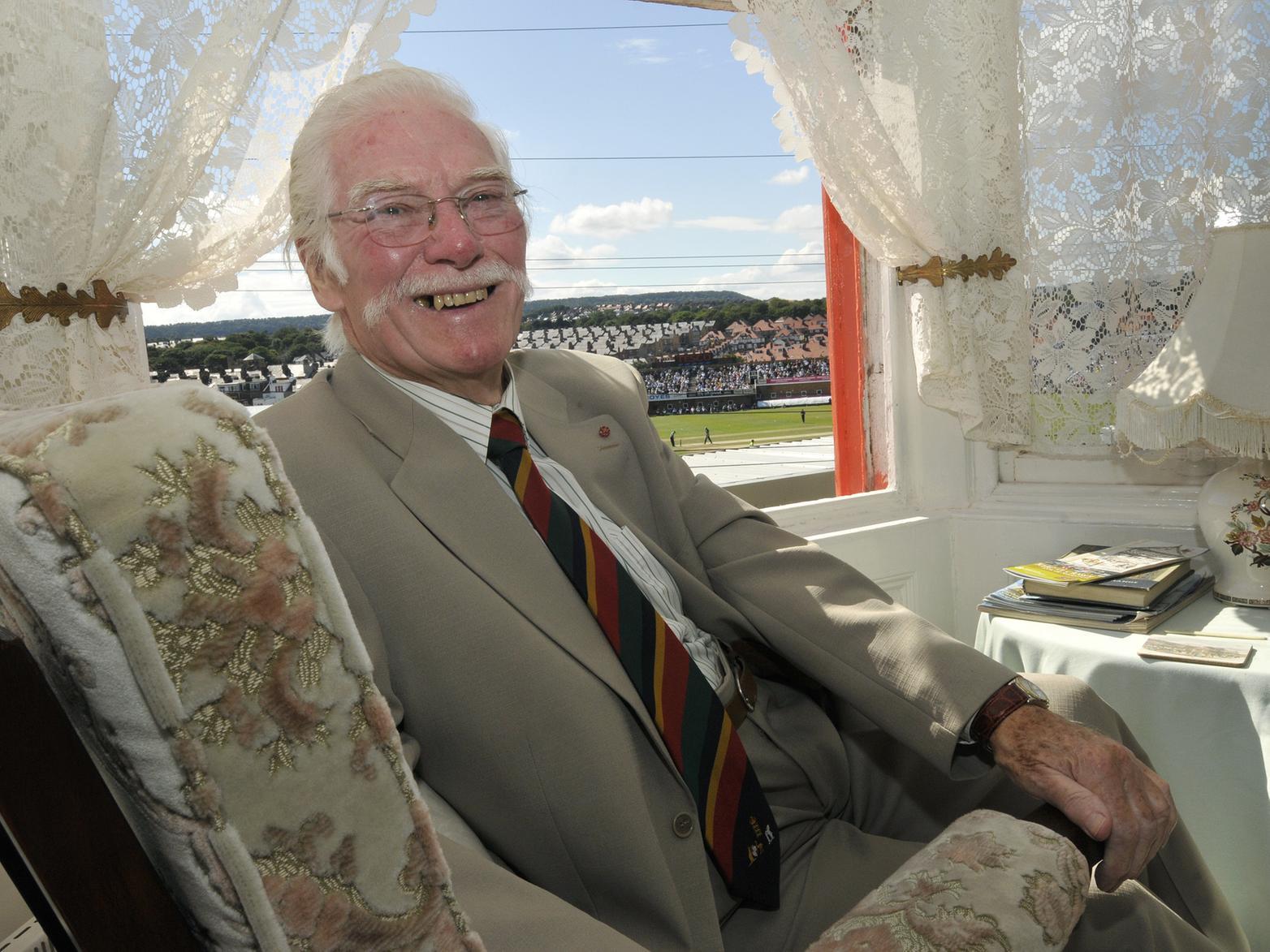 Alan enjoyed watching the cricket at North Marine Road from his window
