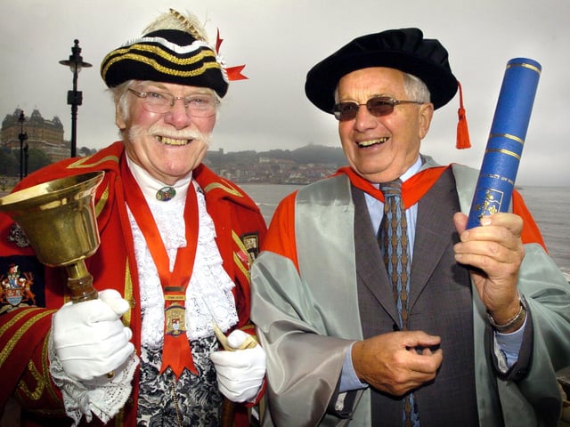 With fellow Freeman of the Borough and good friend Tom Pindar at the University of Hull degree ceremony at the Spa in 2009
