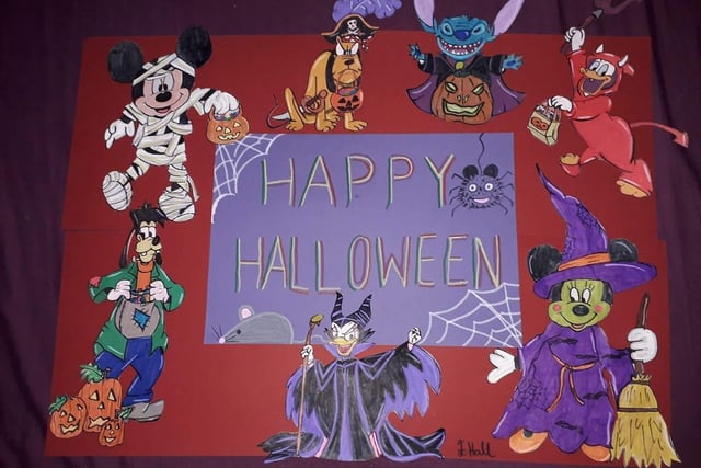 Emma Hall's Disney themed Hallowe'en display