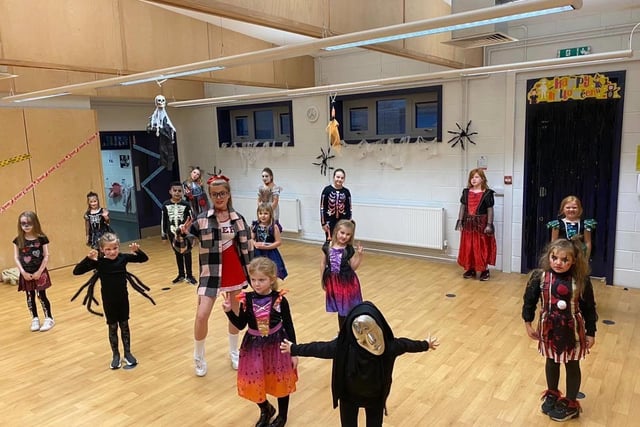 Jolie Forrest (12) leads a Hallowe'en themed Tik Tok class at Dynamic Dance Studio in Burnley
