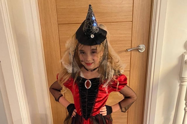Trixie Forrest (six) makes a very sassy witch.