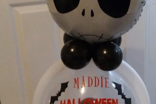 A trick or treat balloon made by Kelly Wild