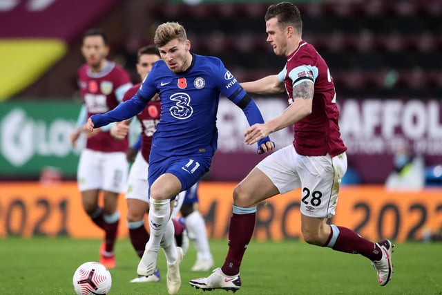 Stayed compact centrally as Chelsea saw plenty of the ball in and around the Burnley box. Made a couple of timely challenges to prevent the likes of Werner getting clear, but dominated by Abraham in the air.