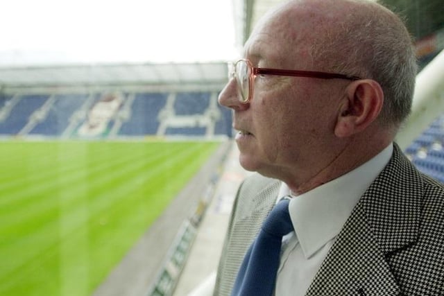 2003: Nobby Stiles looks out over the Deepdale pitch in Preston