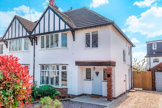 This stunning semi-detached home boasts three bedrooms, two bathrooms, an open plan kitchen and bi-fold doors out to the garden. It is on the market with Northwood for £425,000.