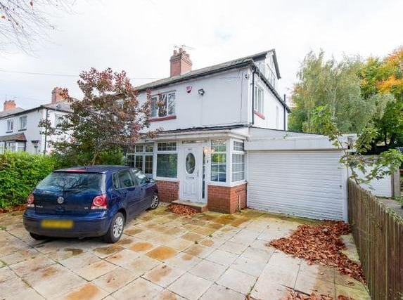 This Stainbeck Road property has four bedrooms, a newly fitted bathroom and a large bathroom. It also has added bonuses of a garage with electric doors and underfloor heating. It is on the market with Preston Baker for £310,000.