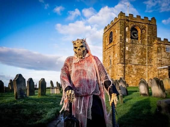 Halloween in the grounds of Whitby Abbey