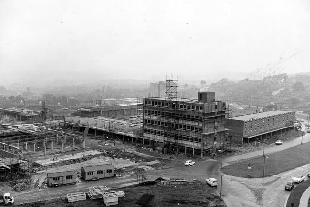 June 1964 and pictured is Seacroft Civic Centre, the first large scale shopping and civic centre development serving a large area of east Leeds.