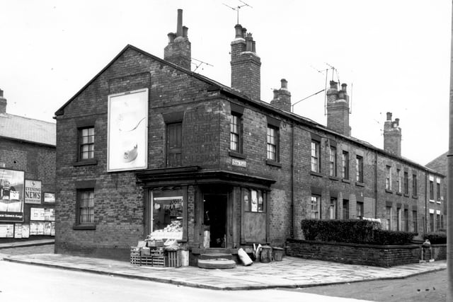 February 1964 and this is a greengrocers shop at the corner of Armley Road and Picton Place in west Leeds.