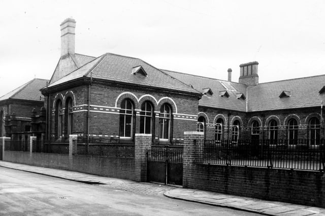The first Leeds Board School, Bewerley Street Infant School on Bewerley Street in June 1964.