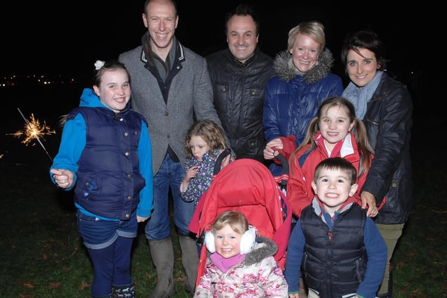 The Manley and Clarkson party at the 2014 bonfire at the Stray.